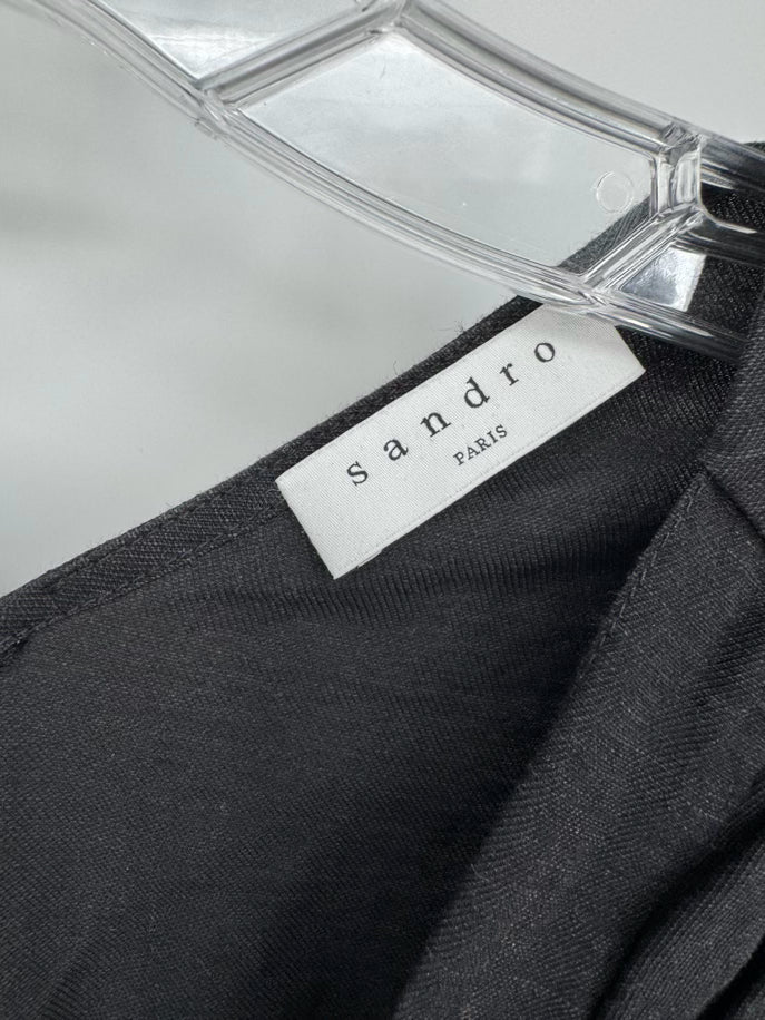 SANDRO Size 36 Black Cutout Detail Dress