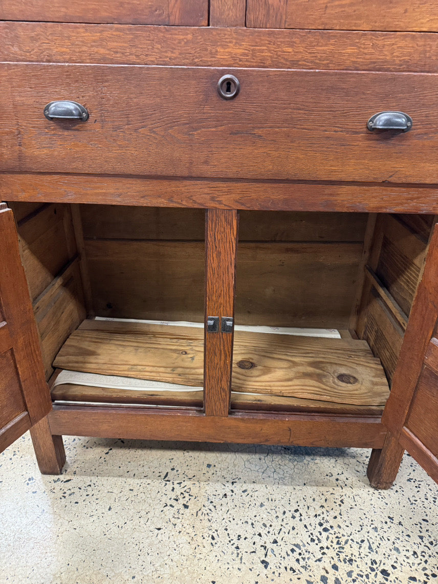 ANTIQUE Oak Pie Safe