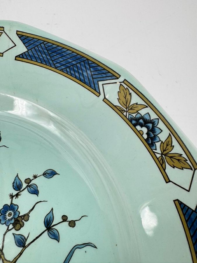 ADAMS Robin's Egg Blue Calyx Ware Ming Toi Set of 3 Plates