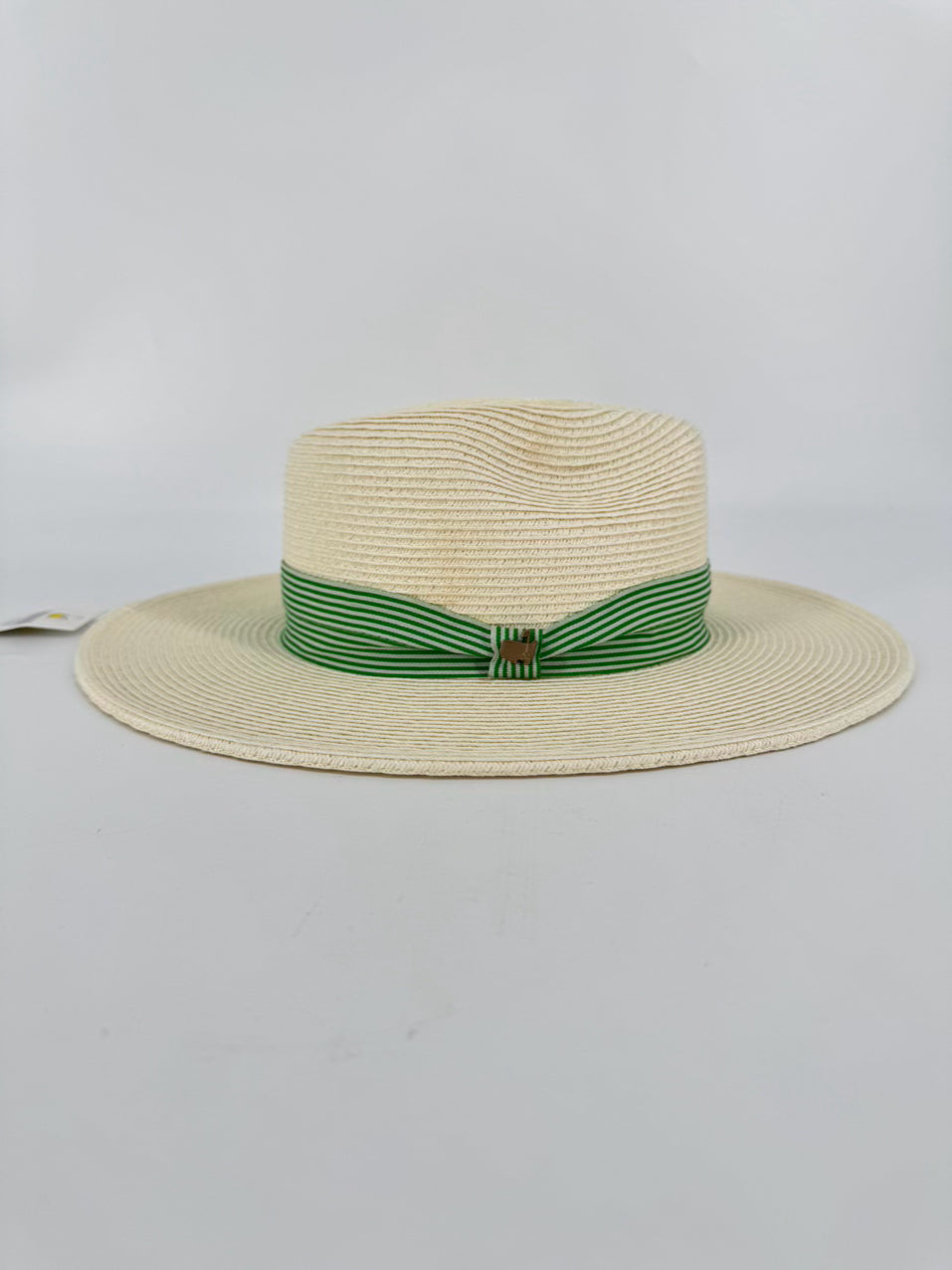 DORFMAN PACIFIC Natural & Green Straw Unisex Hat NWT
