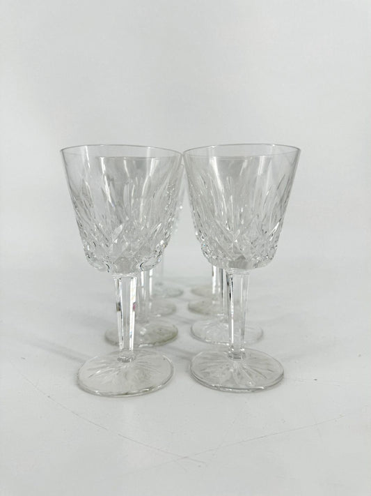 WATERFORD Lismore Set of 8 Wine Glasses