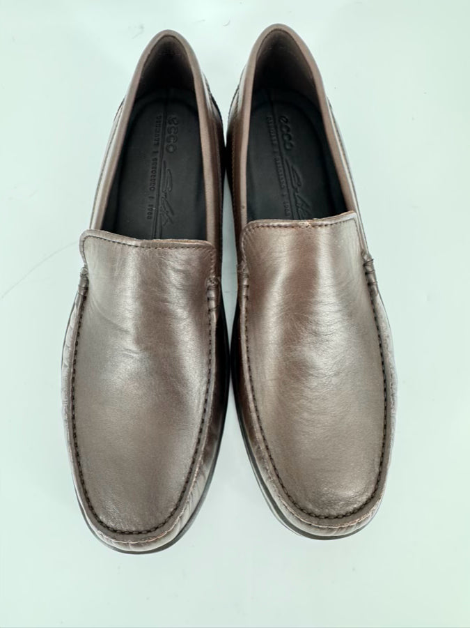 ECCO Size 43 Chocolate Leather Casual Shoes NWT