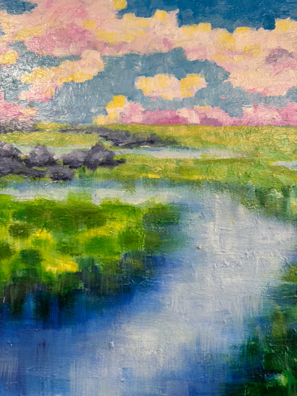 KRISTEN KASH Pixel Bay Acrylic Painting on Canvas