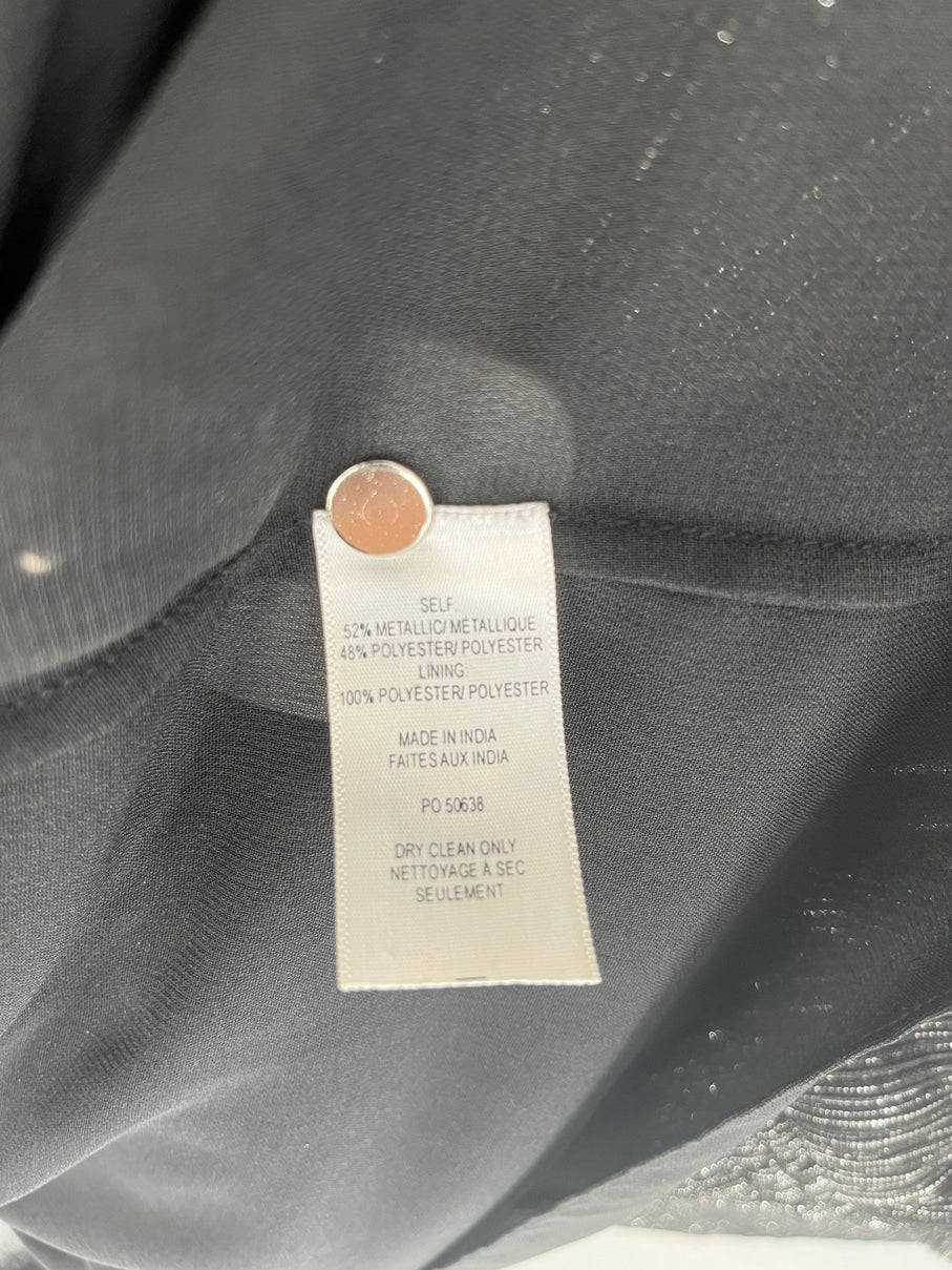 MISA Size L Metallic Black Maeryn Dress