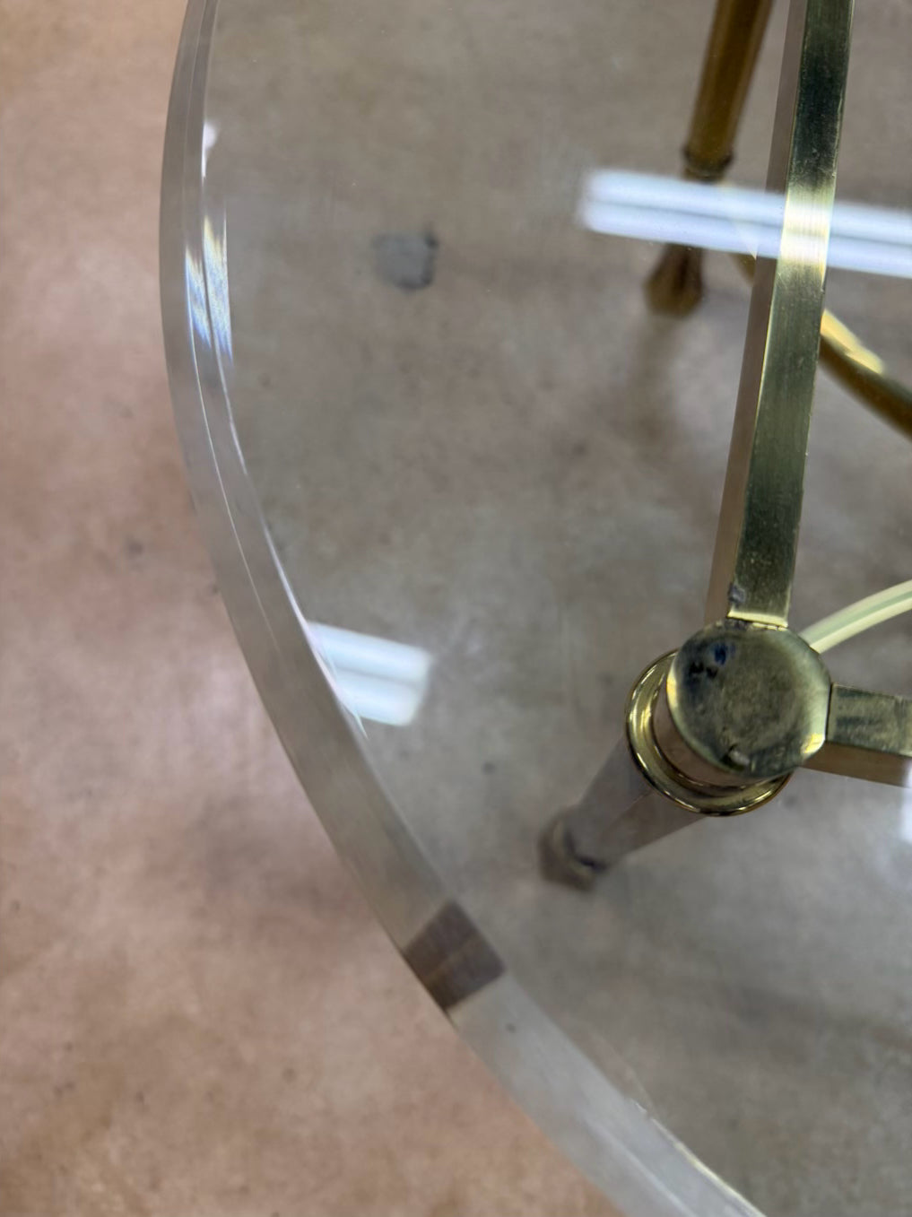 Brass & Glass Oval Coffee Table