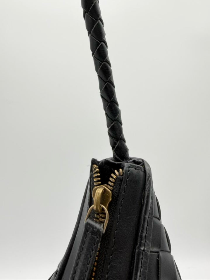 BEMBIEN Black Leather Woven Purse