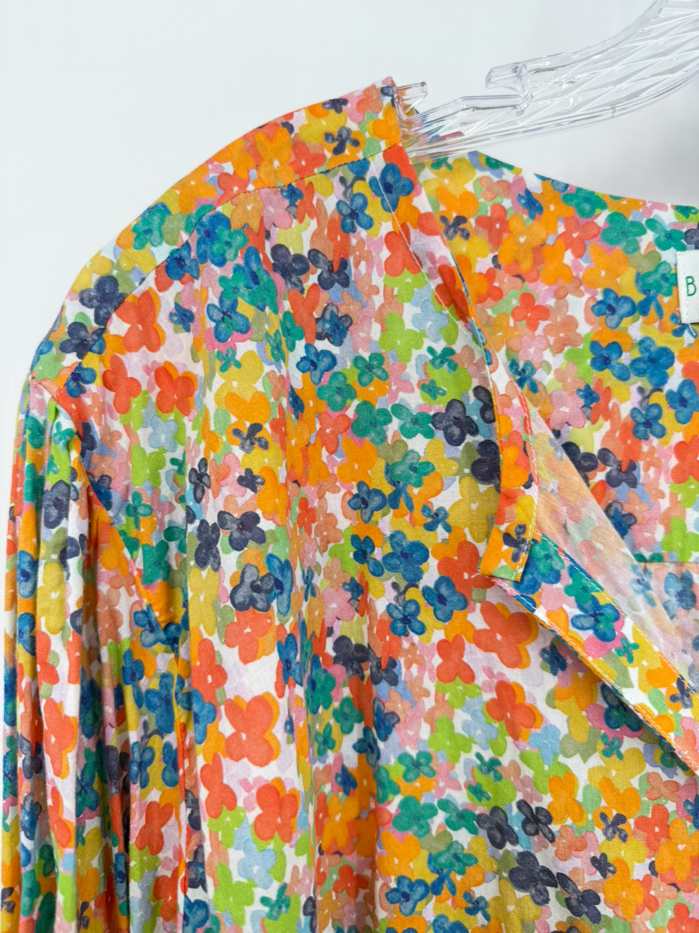 BROOKE WRIGHT Size XL Mustard Floral Blouse