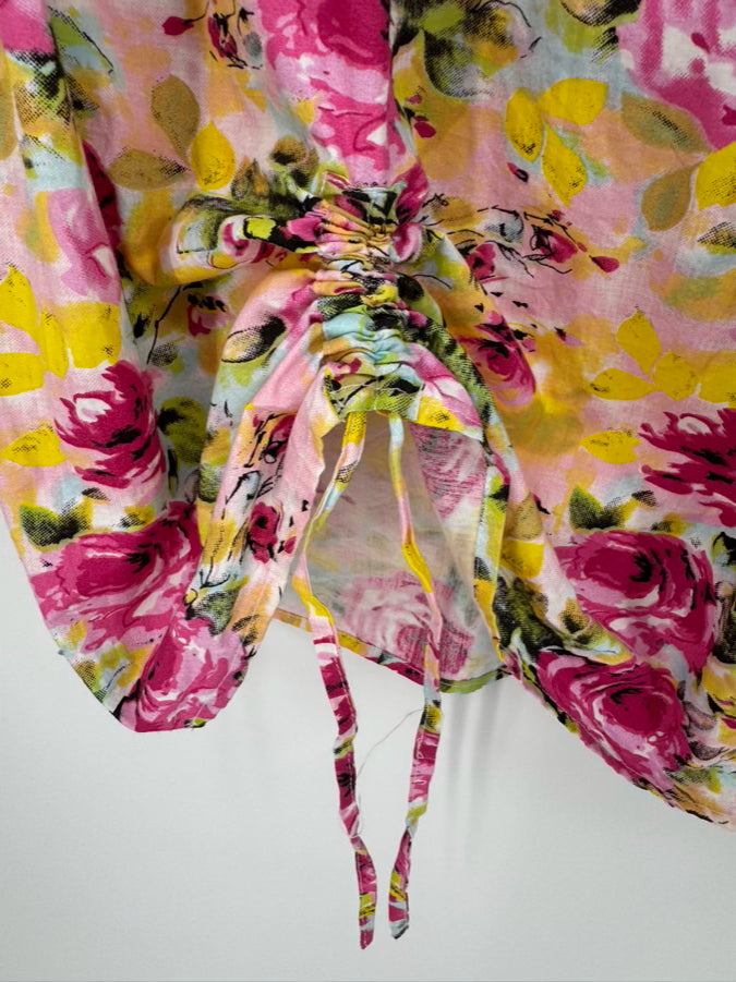 TULIP Size XL Pink & Yellow Floral Dress NWT
