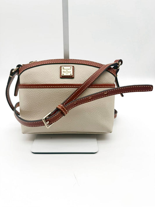 DOONEY & BOURKE Cream Leather Crossbody Bag
