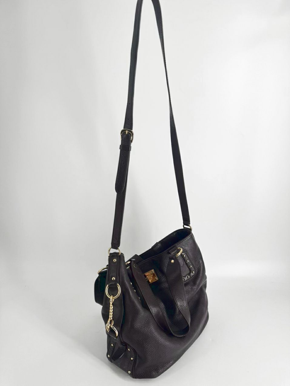 MICHAEL KORS Chocolate Leather Purse