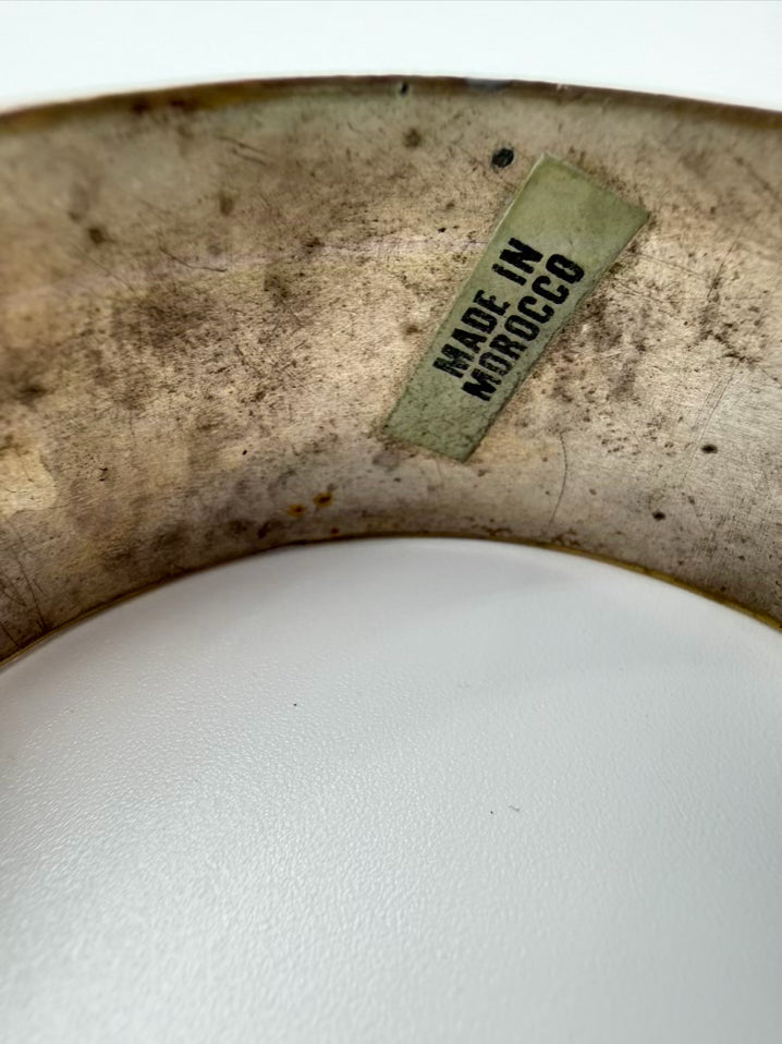 VINTAGE Butterscotch Metal Ornate Bangle