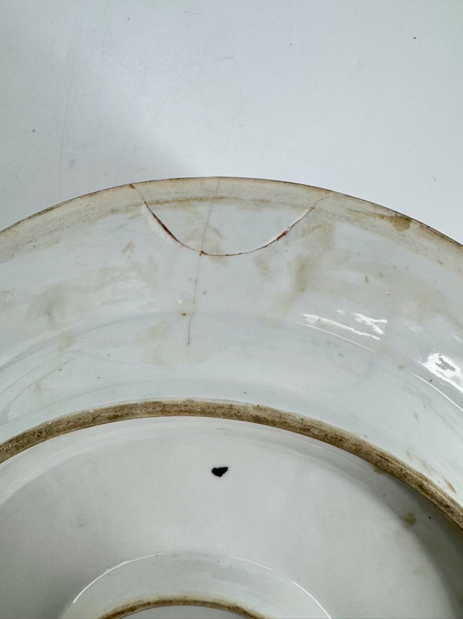 CAPODIMONTE Pink & Aqua Porcelain Decorative Plate