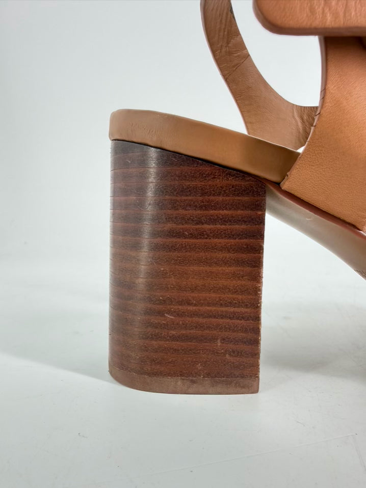 SEE BY CHLOE Size 38.5 Chestnut Leather Heels