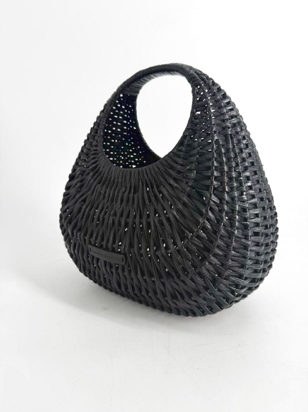 LOEFFLER RANDALL Black Wicker Purse