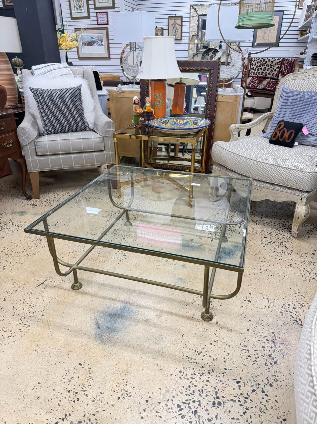 Brass & Glass Coffee Table