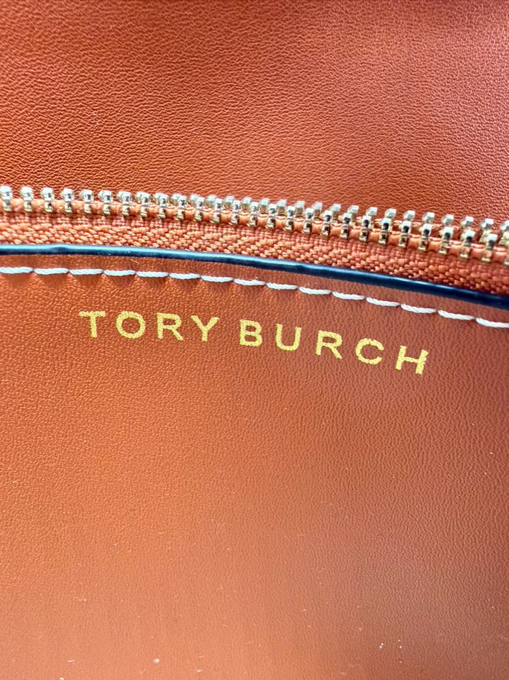 TORY BURCH Miller Chestnut Leather Crossbody Bag