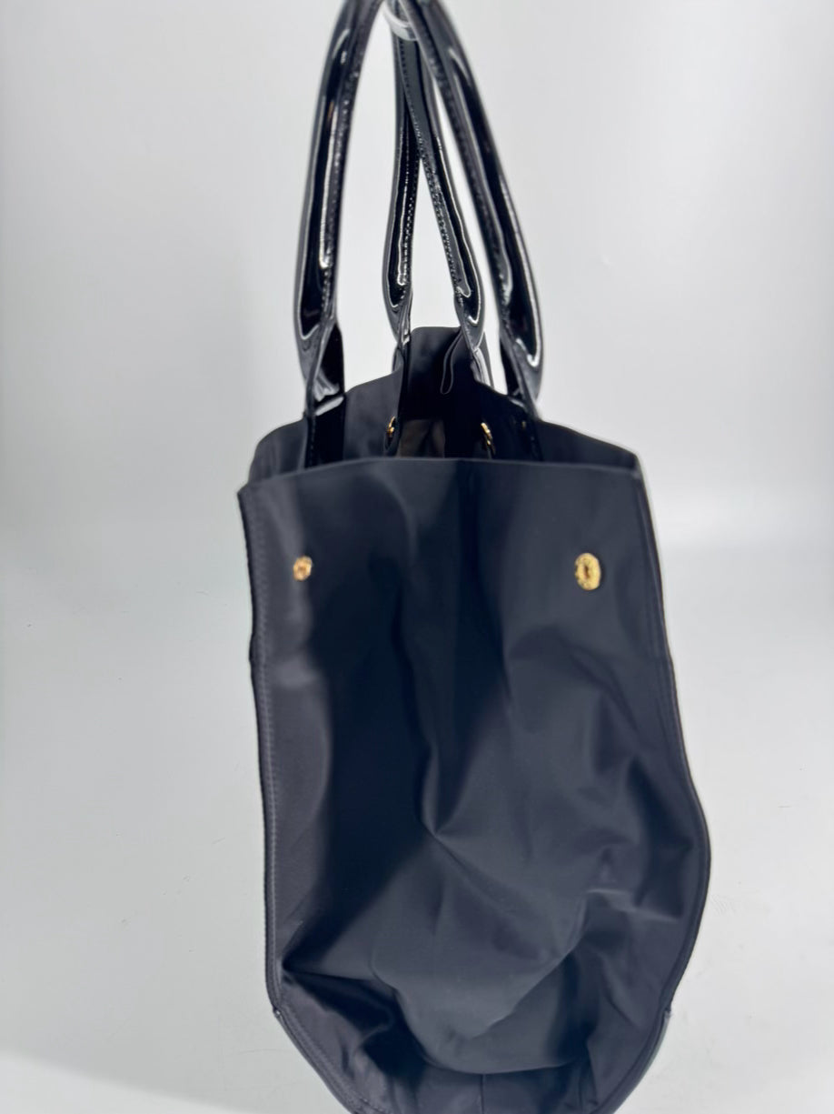TORY BURCH Black Nylon Logo Tote Bag