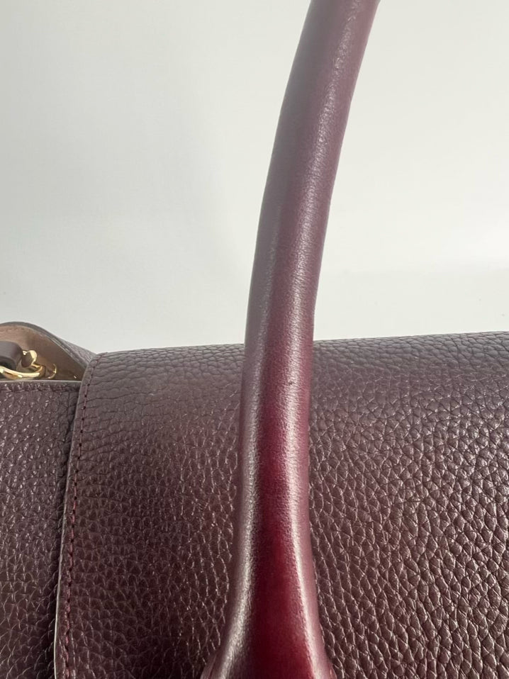 CUYANA Burgundy Leather Tote Bag