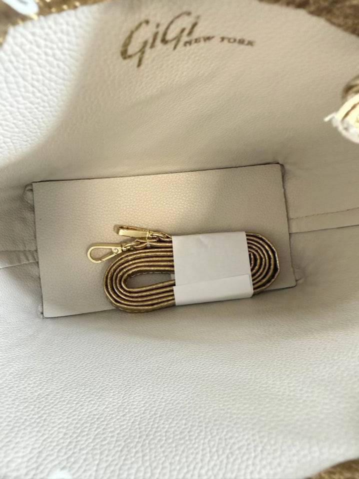 GIGI NEW YORK Gold Leather Sydney Mini Shopper Evening Bag NWT