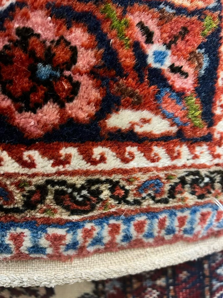 ORIENTAL Pink, Blue, & Green Wool Area Rug