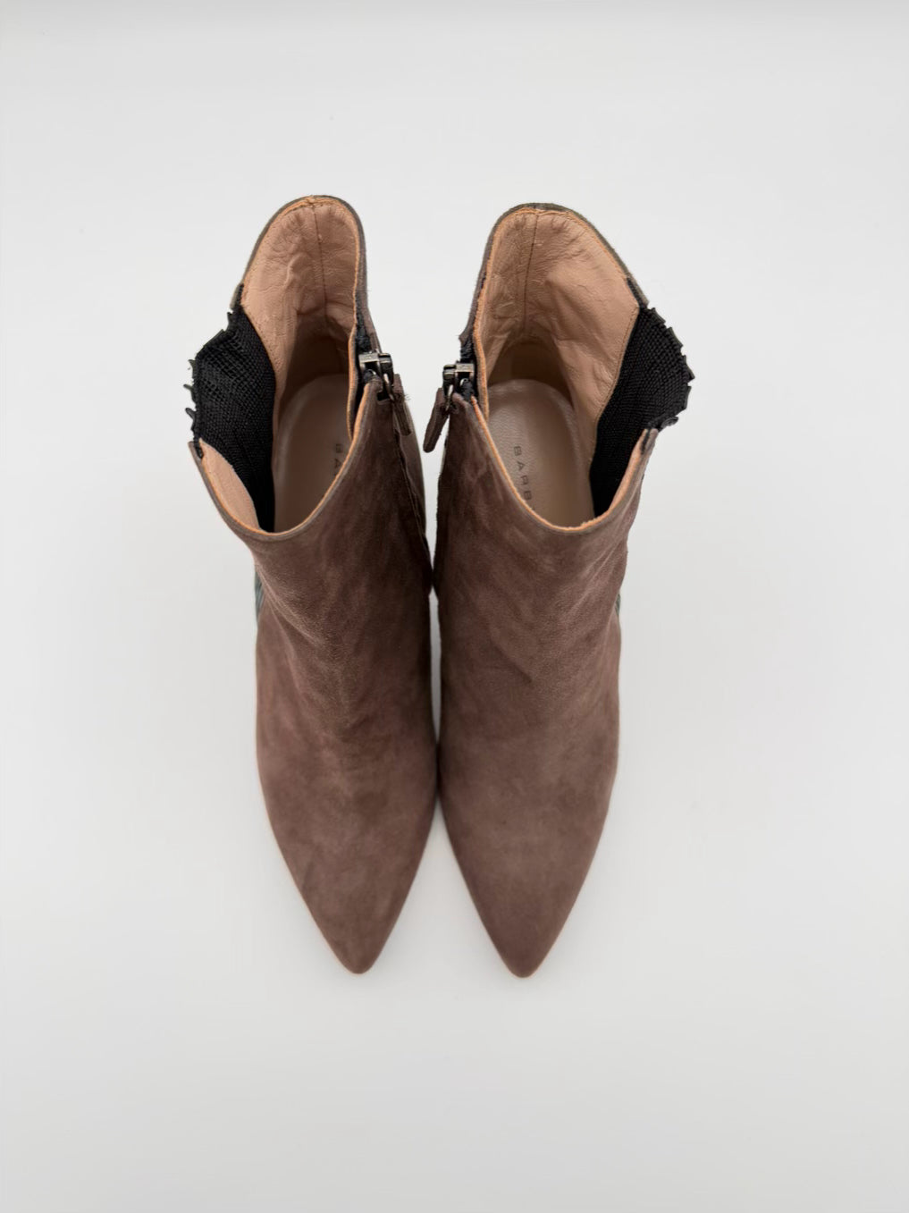 BARBARA BUI WMNS Size 38.5 Taupe Leather Booties