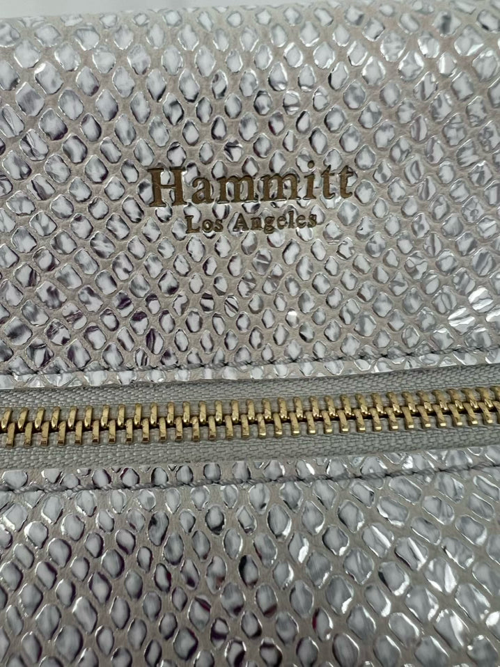 HAMMITT Silver Leather Embossed Crossbody Bag
