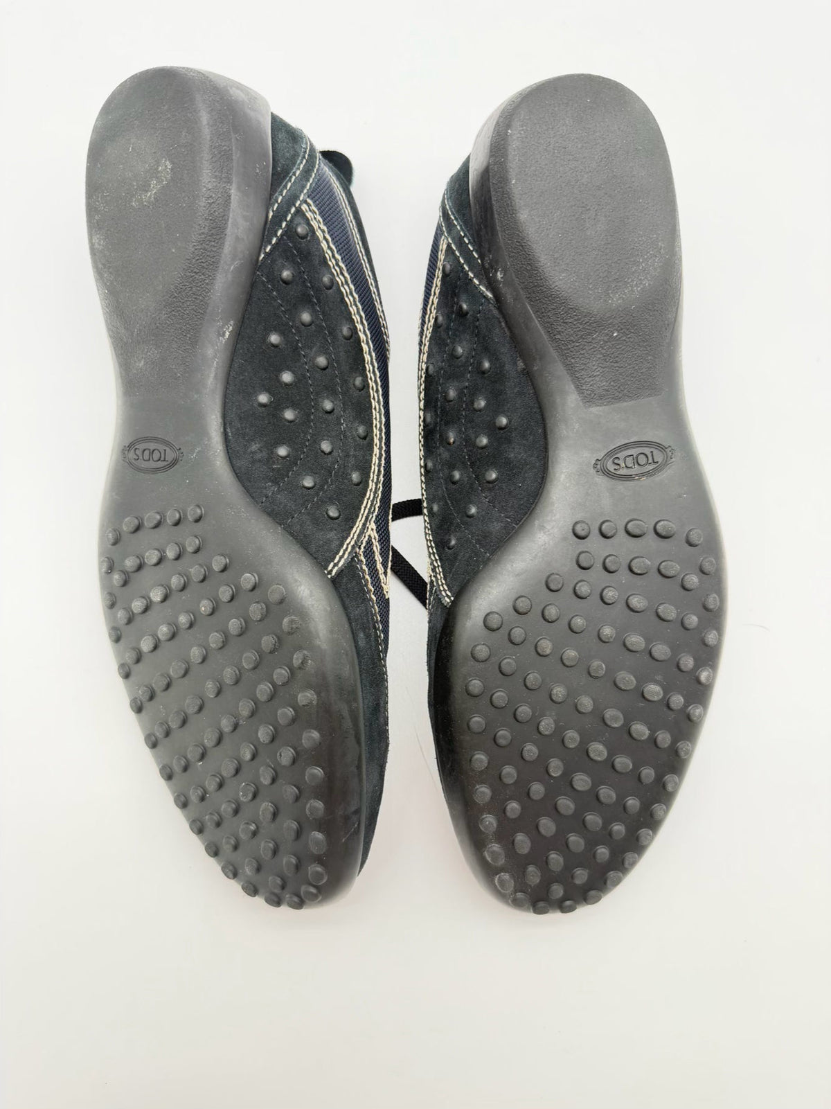 TODS MENS Size 9.5 Navy Textile Sneakers