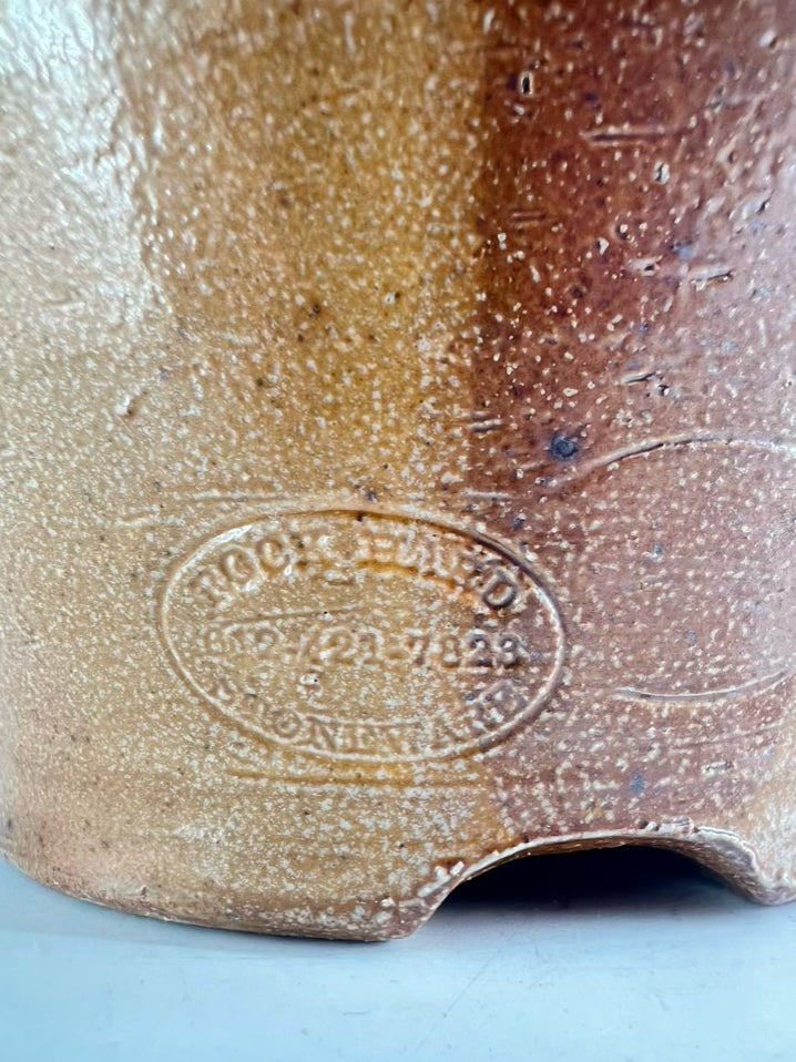 ROCK HARD Tan Stoneware Dragonfly Jar