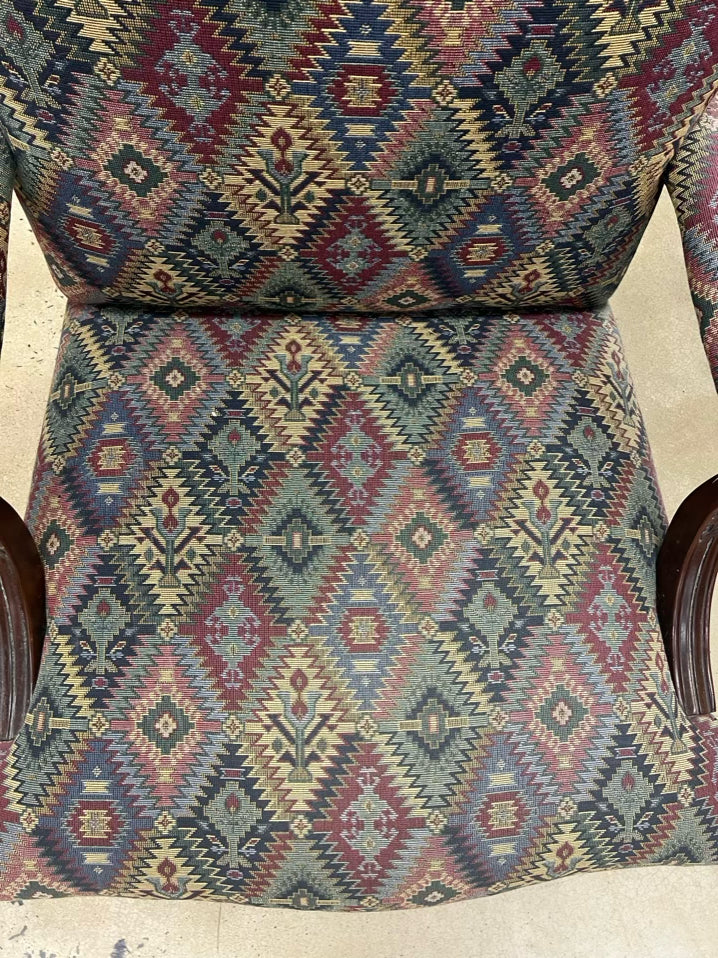 Multi Color Chippendale Upholstered Chair
