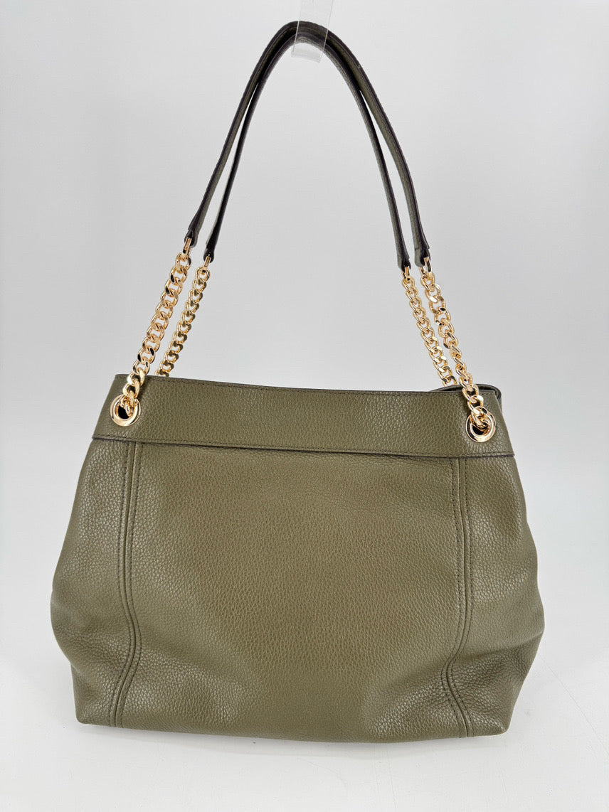 MICHAEL KORS Green Leather Purse