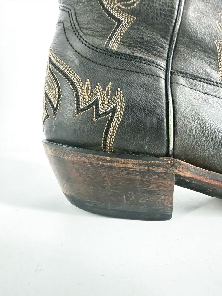 LUCHESSE Size Men's 9.5 Black & White Western Boots