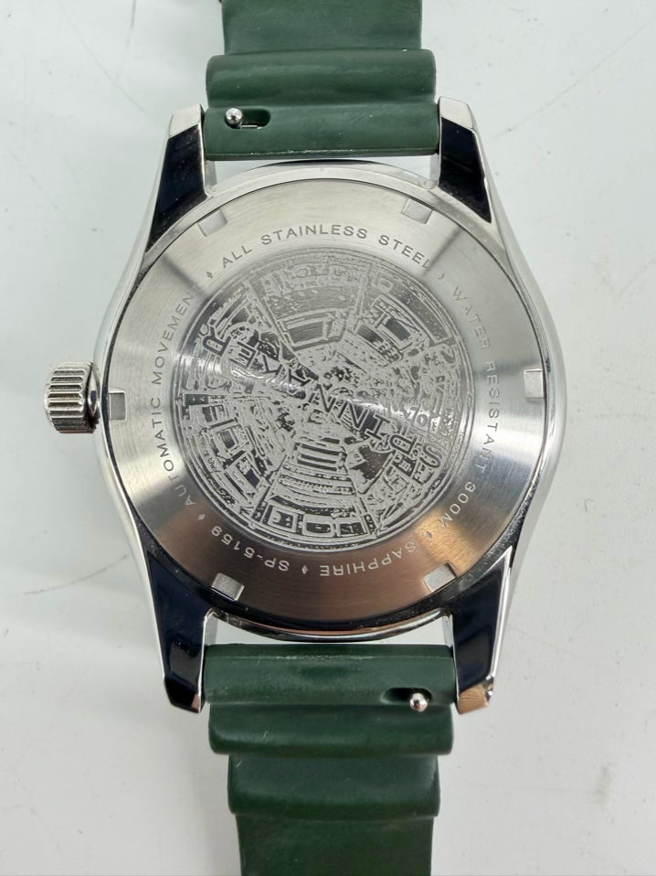 SPINNAKER Green Stainless Steel Automatic Watch w/ Extra Strap & Box