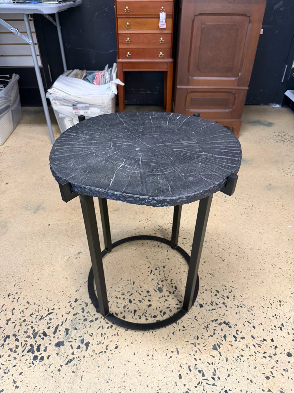Black Metal Occasional Side Table