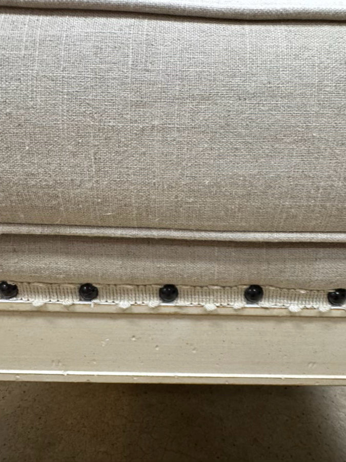 ETHAN ALLEN Cream French Foot Stool