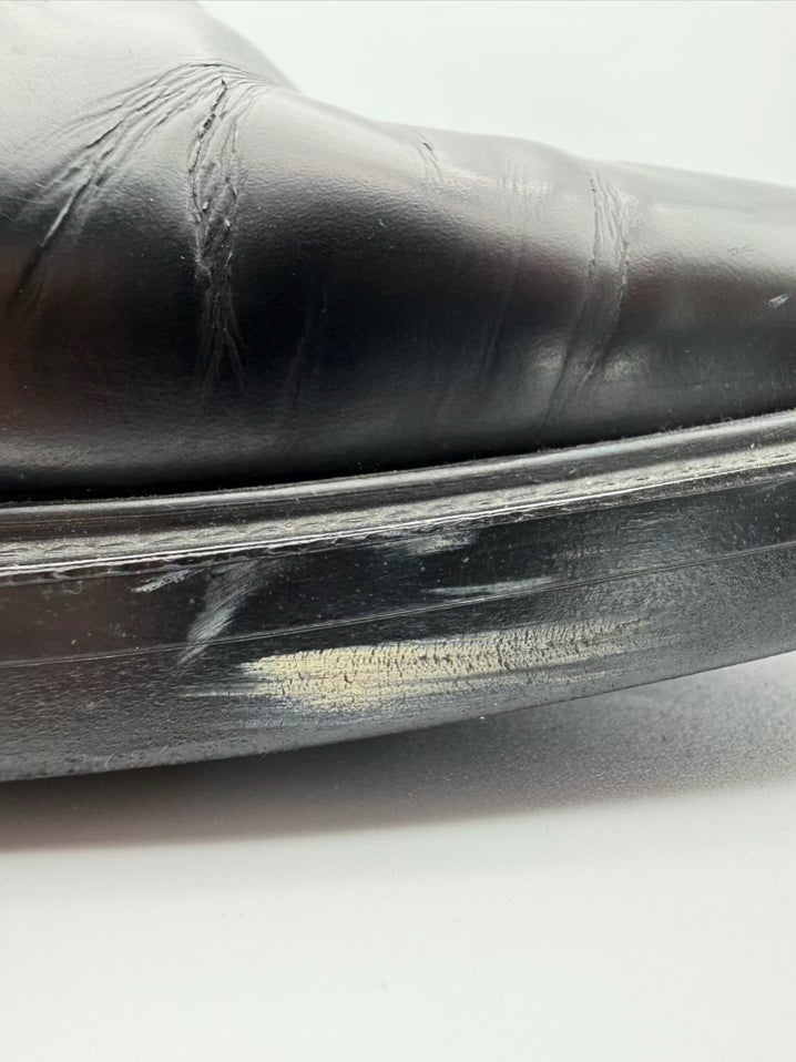 BARNEYS NEW YORK MENS Size 10.5 Black Leather Boots