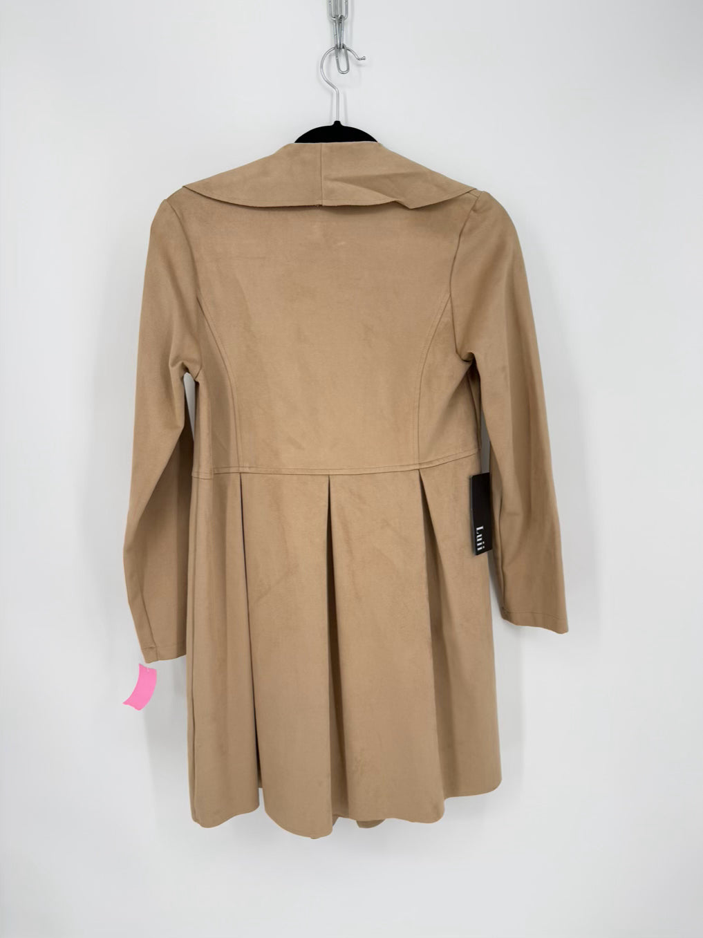LUII Size Wmn's S Tan Faux Suede Tie Front Jacket NWT