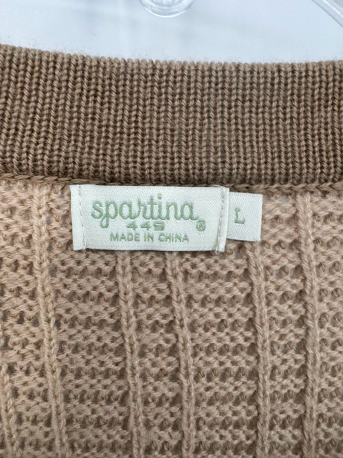 SPARTINA 449 Size L Latte Amelia Sweater Jacket NWT