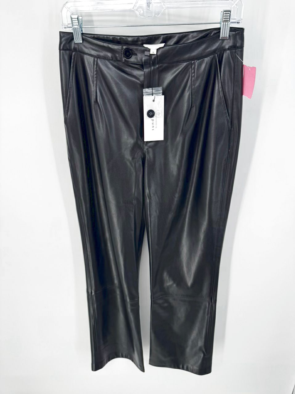 SUNDAYS by WEARESUNDAYS Size M Black Faux Leather Rucker Pants NWT
