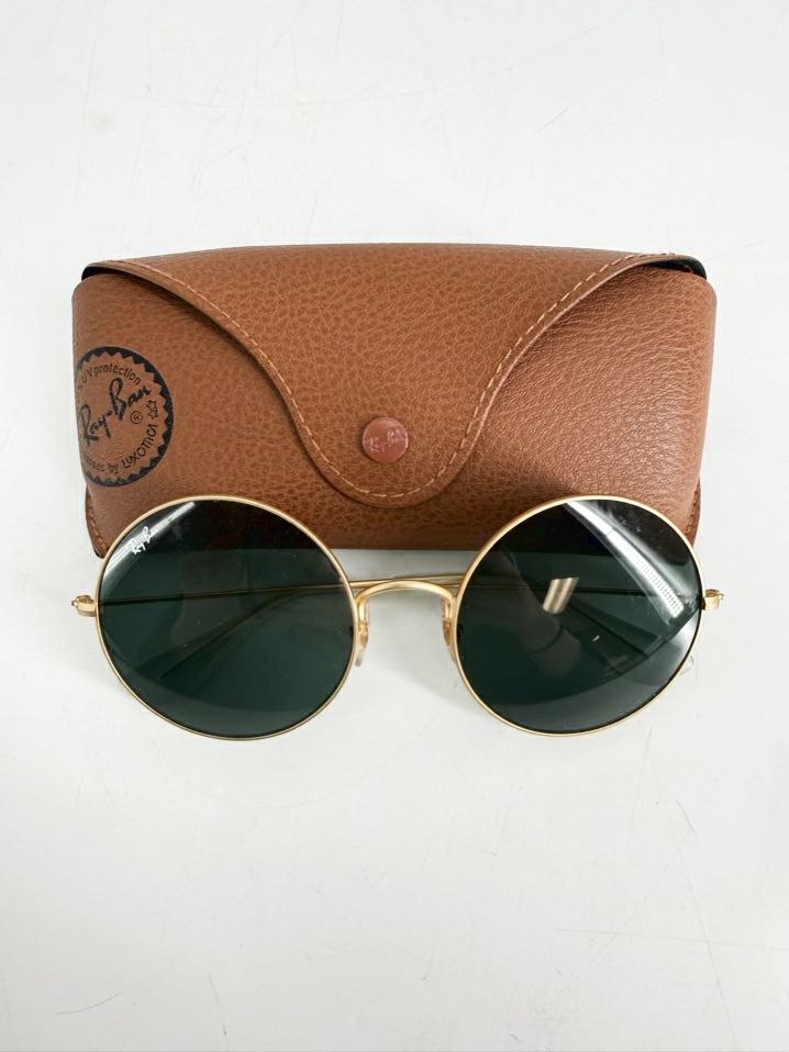 RAY-BAN Oval 1970 Gold Tone Sunglasses