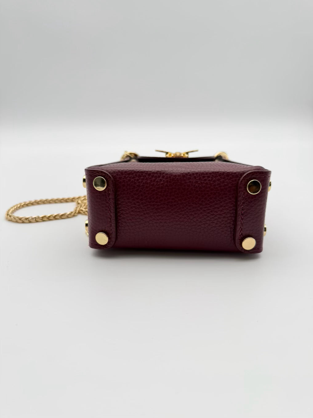 Burgundy Leather Bumblebee Crossbody Bag