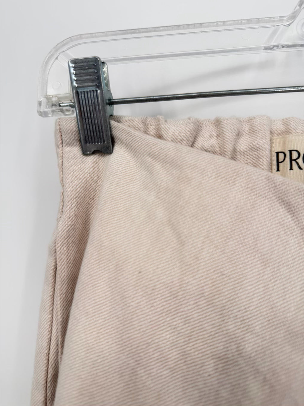 PROCHE Wmn's Size XS Beige Denim Wrap Shorts