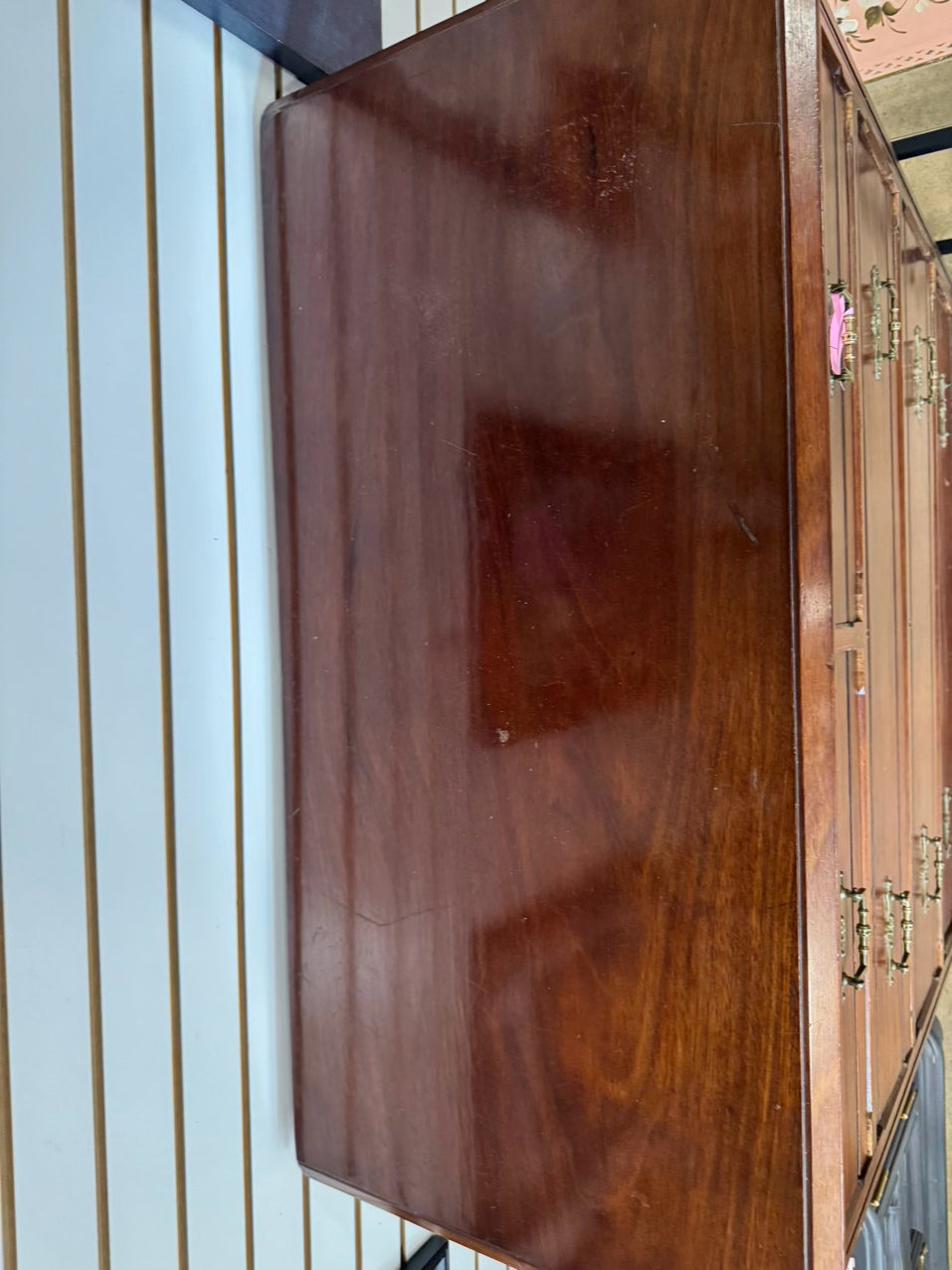 ANTIQUE Wood 5-Drawer Chest