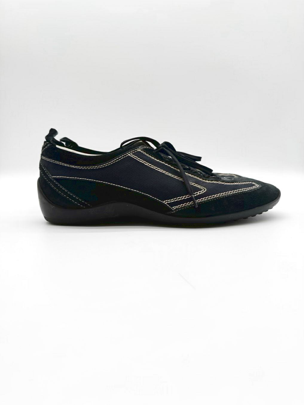 TODS MENS Size 9.5 Navy Textile Sneakers