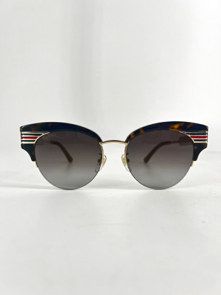 GUCCI Gold & Tortoise Metal Cat-Eye Gradient Sunglasses