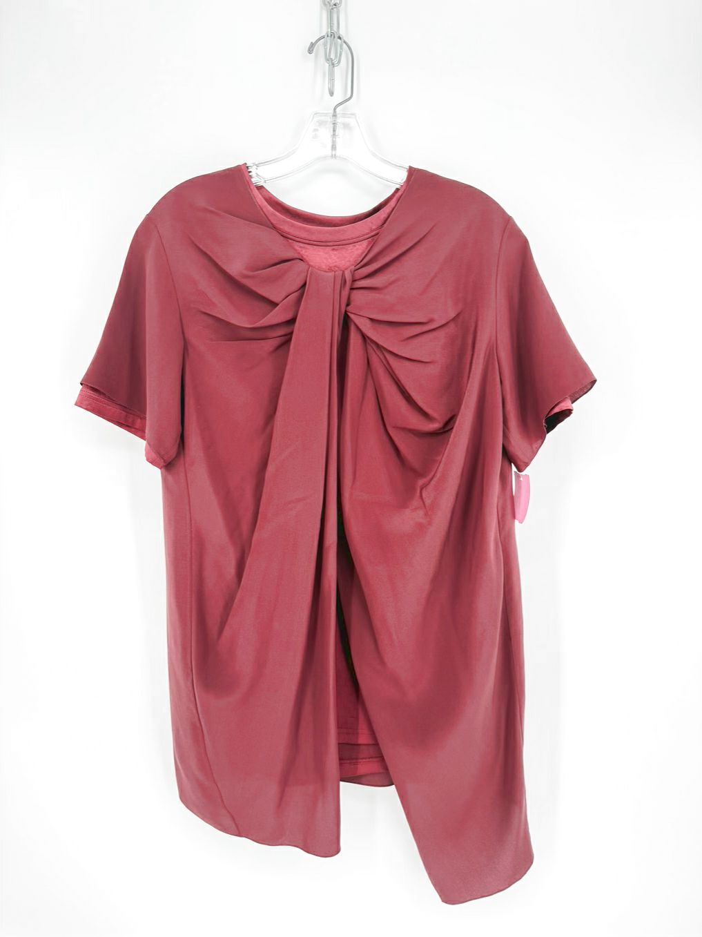 Sies Marjan Size Wmn's 8 Burgundy Silk Twisted Knit Top