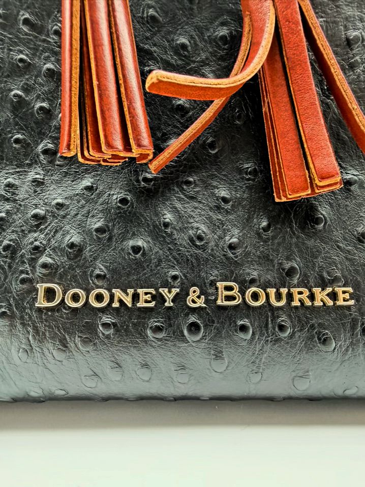 DOONEY & BOURKE Ariel Black & Brown Embossed Satchel
