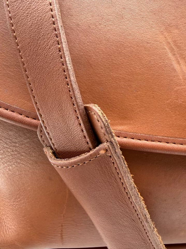 COACH Leather Cognac Briefcase