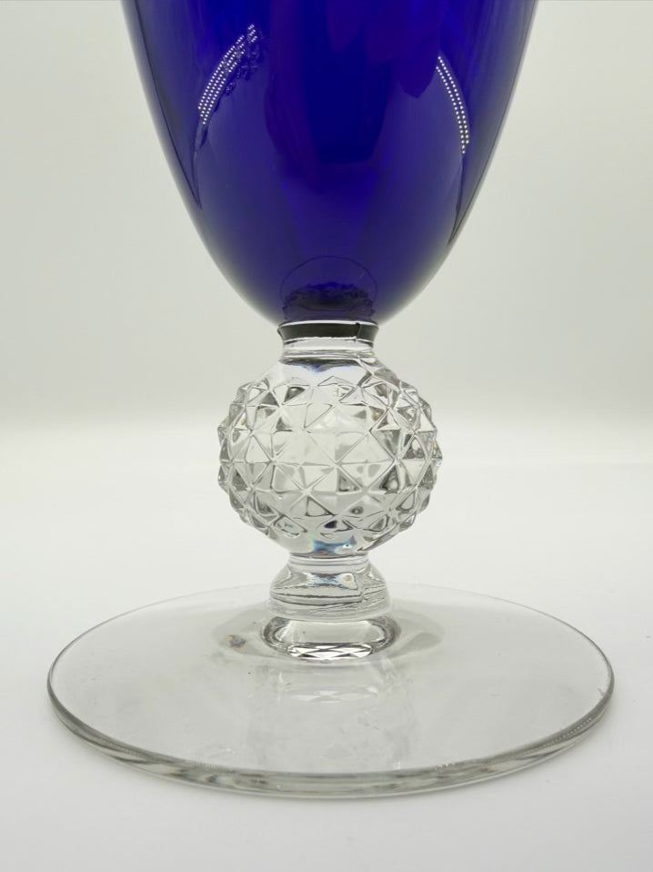 Cobalt Glass Golf Ball 6 Morgantown Glassware