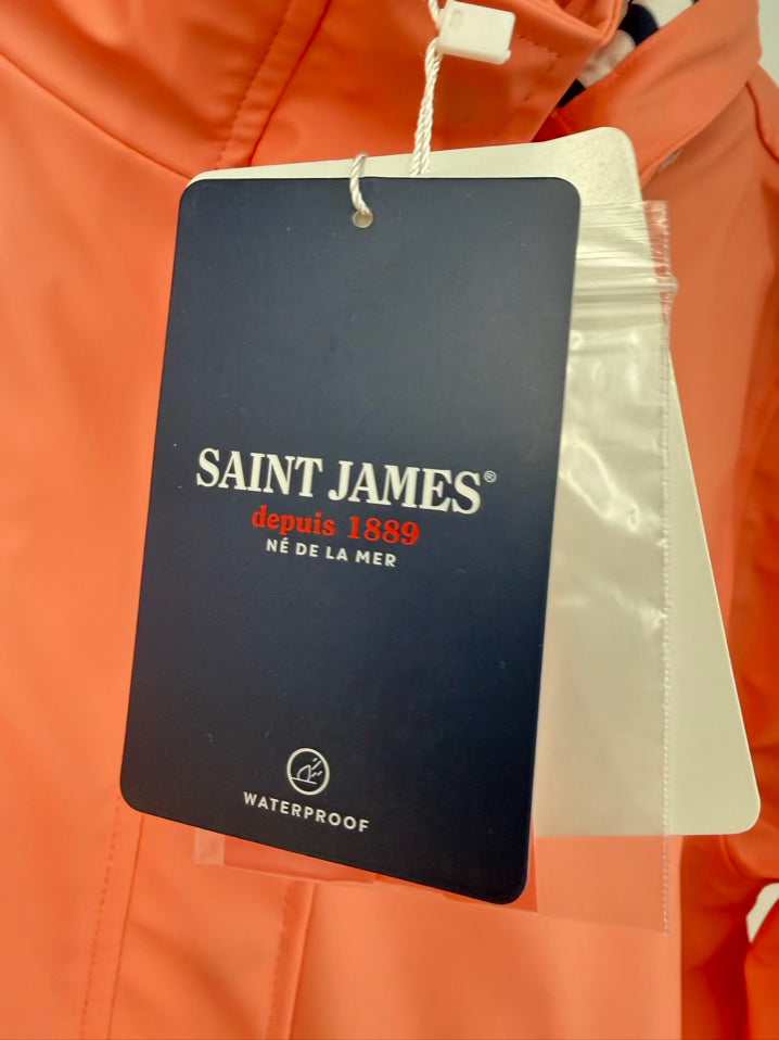 SAINT JAMES Wmn's Size 16 Peach Rain Jacket NWT