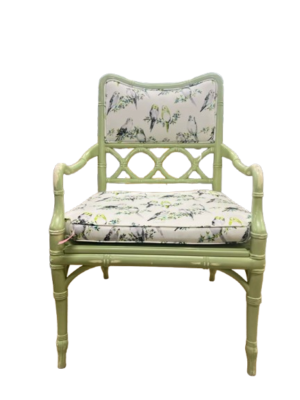 Green Painted Wood Occasional Chair
